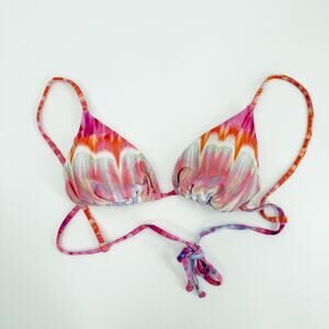 BASTA SURF Bikini Top Size Small NEW Triangle String Tie Dye Swim Beach NWOT